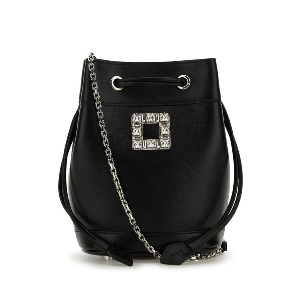 ROGER VIVIER Embellished Leather Bucket Bag Women CIRE Handbags